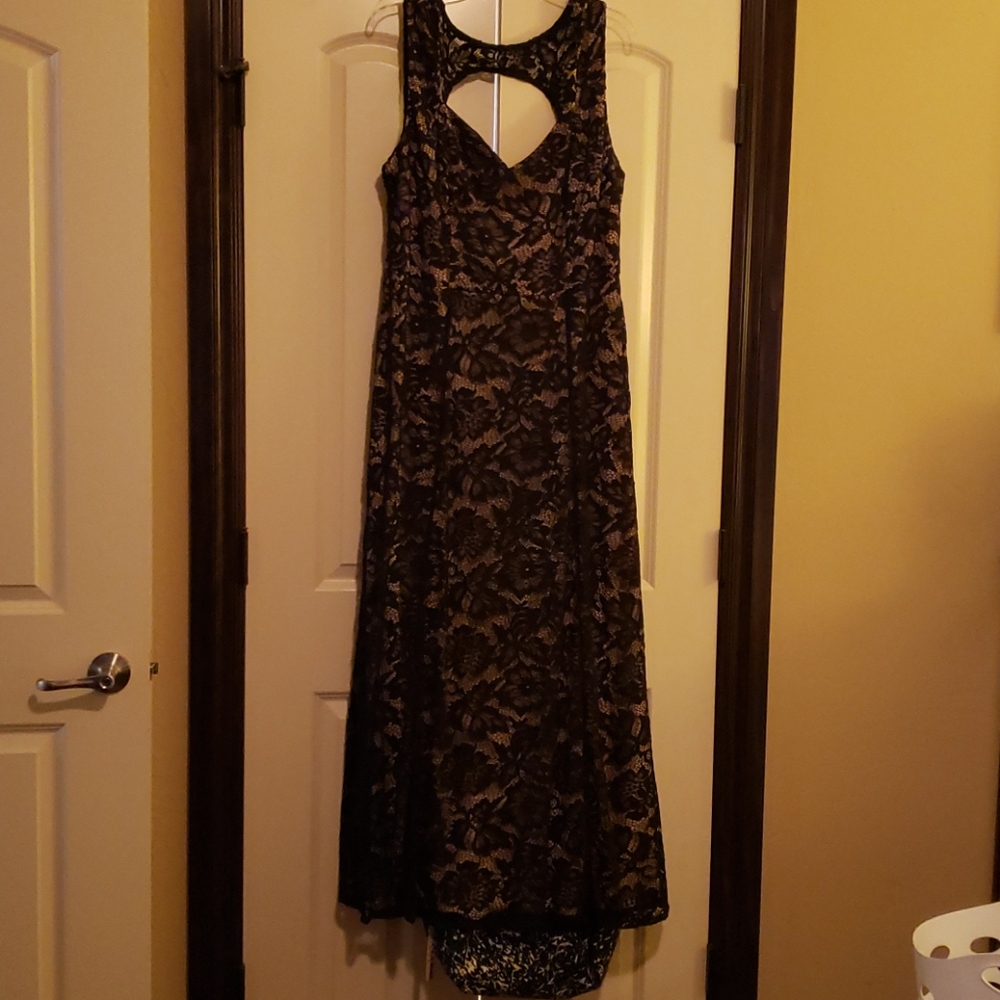 Beautiful black lace prom formal dress sz 18w